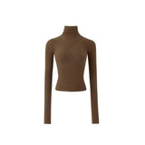 Tshirts for Women 2023 Ropa Mujer Fashion Diamond Long Sleeve Tunic Tees Crop Tops Solid Color Casual Y2k T-shirts-Outfit