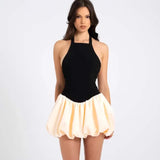 Summer New Women's Fashion Sexy Splicing 100 Folds Dress Body-Dexed Dress Dress
