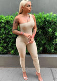 Sexy One Shoulder Sleeveless Solid Full Length Skinny