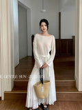 Xixi 2025 Summer New Temperament Is Thin And High-Rise Half-Dressed Dress Dress