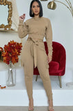 Casual Long Sleeve Top And Pant Two Piece