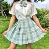 Plaid Skirt Plus Size Mini Skirts Womens 2020 High Waisted Falda plisada Harajuku Style School Uniform Shirt Big