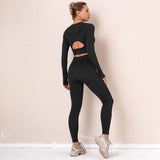 Seamless Gym Suit Sportswear Fitness Suit Sports Bra Leggings 2 Piece Sets Gym Clothes Costume For Sports Female