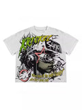 Sales 2024 Summer New T-Shirts Hip-Hop Punk Printed Patterns American Gothic Street Men's T-Shirts-Outfit