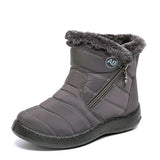 Snow Boots Women Winter Warm Plush Shoes Ladies Ankle Boots Non-slip Zip Flats For Female Botas De Mujer
