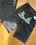 Shorts Men's Spring / Summer 2024 Trendy Denim Trousers Loose Casual Trousers-Outfit