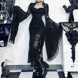 Spring 2024 New Sexy Cardigan Blouse Dark Style Slim Classical Lace Blouse Girl-Outfit