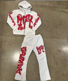 Letter Hoodie Open Trousers Sweatpants Sweatpants Pop