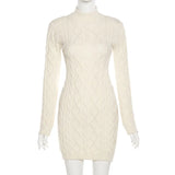 Winter Fashion Trend Women's New Long-Sleeved Round Neck Straight Back Repair Kite Knit