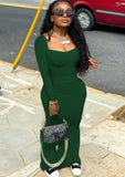 Casual Square Long Bodycon
