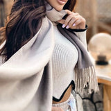 Autumn And Winter Explosion Of Women's High-Collar Irregularly Swing Short Sweater