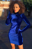 Party Turtleneck Sexy Velvet Mini