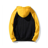 Brand Streetwear Patchwork Hoodie Men Hip Hop Hooded Solid Slim Fit Casual Hoody Male Hoodies