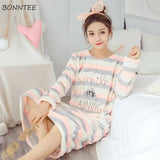 Women Coral Velvet Printed Korean Style Leisure Daily Womens Student Loose Kawaii Elegant New Soft Comfortable