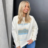 Faded Graphic Sport Sweatshirts Woman Autumn Cotton Washed Black Pullover Casual Vintage Classic Gray-black