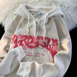 hooded jacket pure cotton cardigan spring and autumn ins baseball uniform men clothing contrasting color pocket jacket kpop-Outfit