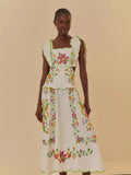 Fashion Print Bareback Bow Dress 2025 Spring And Summer