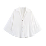 New Women's Fashion Set Simple Linen-Blend Long-Sleeved