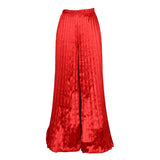 Summer Women's Solid Color Casual Loose Pressure Broad Leg Trousers African