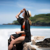 Chiffon Wrinkled Beach Shawl Bikini Swimsuit