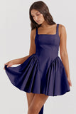 Spring/Summer French High-End Sling With Solid-Colored Bow Bow-Sling Suit Dress