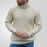Men's Wear Autumn And Winter High-Neck Knitted Shirt Loose Long-Sleeved Cover Bottom Sweater