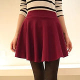 New Summer Women's Style Korean Skirts Fashion Sexy Girl Mini Elastic Pleated Skirt for Female JYF