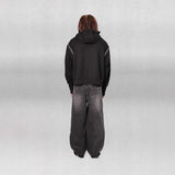 Brand Plus Velvet Double Hat Unique Design Hooded Jacket Autumn And Winter New Men's And Women's Loose Y2K