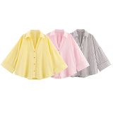New Women's Fashion Set Simple Linen-Blend Long-Sleeved
