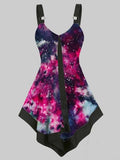 Dye Shirts Women Tank Top Summer Plus Size Polyester Print Sexy Ladies Spaghetti Strap Sleeveless Vest Shirt
