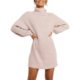 Toloer And Winter New Women's Turtleneck Medium Long Sweater Sweater