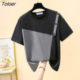 Summer Fashion T Shirt Women Short-sleeved T-shirt Thin Loose Bottoming Shirt Casual Design Sense Tops Trend Womens