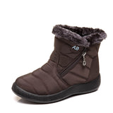 Snow Boots Women Winter Warm Plush Shoes Ladies Ankle Boots Non-slip Zip Flats For Female Botas De Mujer