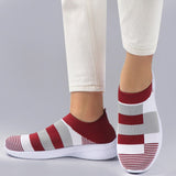 Socks Shoes Ladies Sneakers Women Walking Shoes Vulcanized Casual Basket Femme Slip-On Trianers Zapatos Mujer Plus