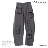 New Personality Tailoring Three-Dimensional Pocket Trousers Casual Pants Women