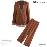 Autumn Colling Color Splicing Angola Red Striped Long Wind Coat Coat