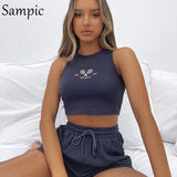 Casual Summer 2021 Tracksuit Women Shorts Set Skinny Print Tops And Mini Biker Shorts Two Piece Set Louge Wear
