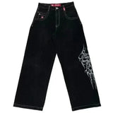 Baggy Jeans Y2K Original Hip-Hop Vintage Pattern Jeans Street Men Rest-Outfit