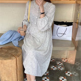 Size New Spring Dress Girls Boho Chiffon Female Vintage Dress Party oversize long Sleeve Women Dresses Robe