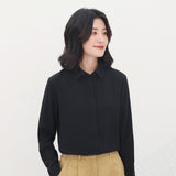 Simplicity Chiffon Shirt and Tops 2021 New Women Solid Colors Casual Long Sleeve Blouse Lady Office OL Shirts