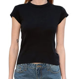 Women Goth Clothes y2k Crop Tops Summer 2024 T shirts Grunge 2000s Trashy Aesthetic Short Sleeve Tees Young Girls Streetwear-Outfit