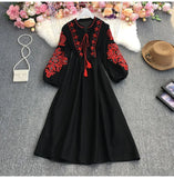 Gentle Wind V Collar Horn Sleeves With Waist Swing Lotus Leaf-Side Dress Female Pendant