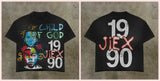 Men's T-Shirt Y2K Cotton Man Harajuku Street Hip-Hop Big Eyes Mouth Pattern Printing Super Classic-Outfit