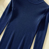 WOTWOY Ribbed Knitted Turtleneck Sweater Women Autumn Winter Slim Fit Basic Pullover Female Long Sleeve Black White