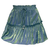 Summer Solid Sexy Mini Skirt Women Fashion Lace-up Plus Size Ruffle Boho A Line Skirt Ladies High Waist Skirt Jupe