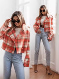 New Fashion British Suit Collar Lattice Short Hair