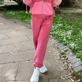 Rhinestone Gothic Streetwear Long Sleeve Black Zip Hoodie Y2k Hip Hop Joggers Sweatshirt Korean Fashion Punk Sport Coat