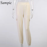 2020 Winter Outfits Shoulder Pads Sweatshirt Tracksuit Women Set Long Sleeve Tops And Loose Pants Suit Two Piece