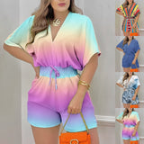 Summer New Women's Short-Sleeved V-Neck With