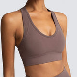 2 Piece Sport Gym Clothes Fitness Set Squat Proof Pant Seamless Leggings Sport Bra Sportwear Crop Top Active Workout